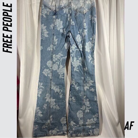 FREE PEOPLE NAOMI FLARED JEANS NEW NWT SIZE 25 - Picture 6 of 7